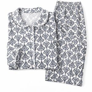 Cabernet Gray Floral Pajama Set
